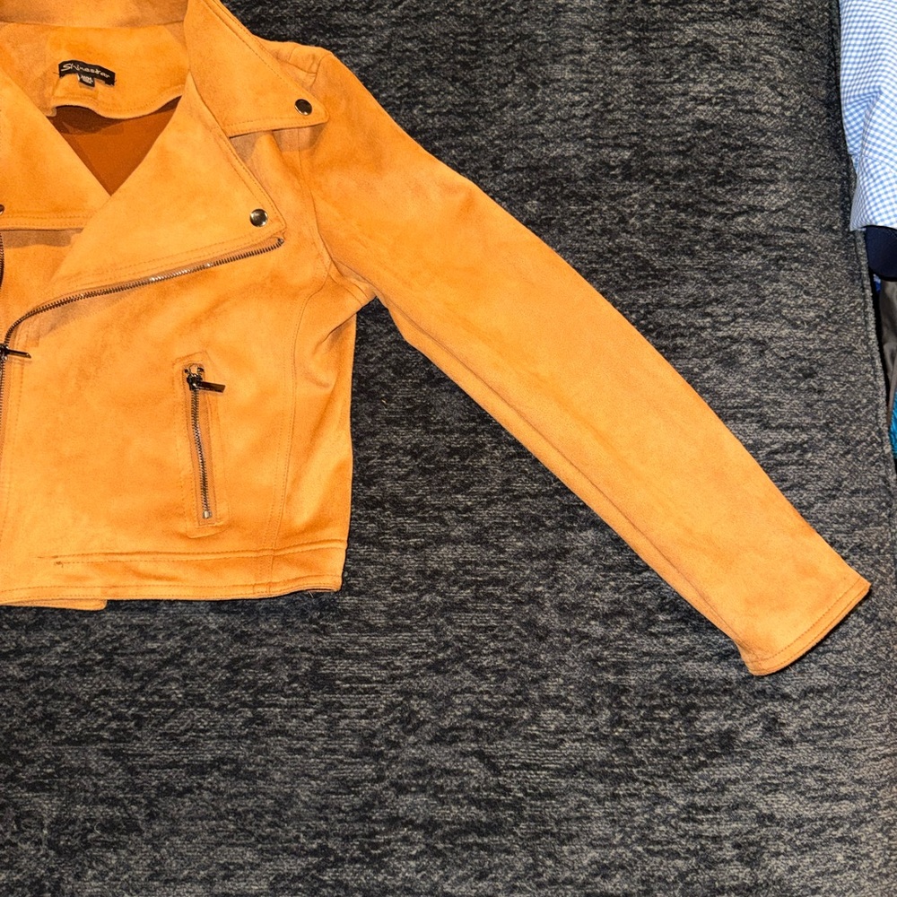 Stylish  Shinestar Suede-like Jacket Medium - Picture 2 of 8